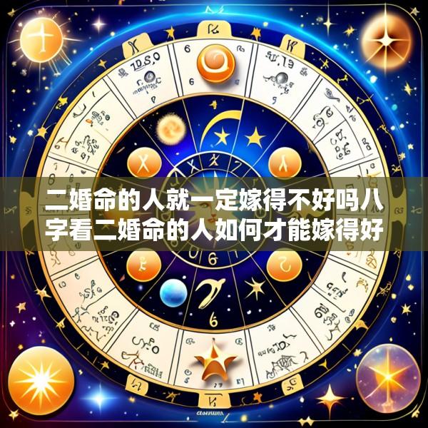 二婚命的人就一定嫁得不好吗八字看二婚命的人如何才能嫁得好