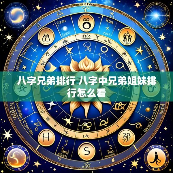 八字兄弟排行 八字中兄弟姐妹排行怎么看