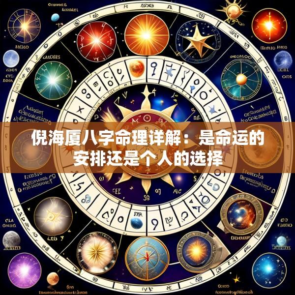 倪海厦八字命理详解：是命运的安排还是个人的选择