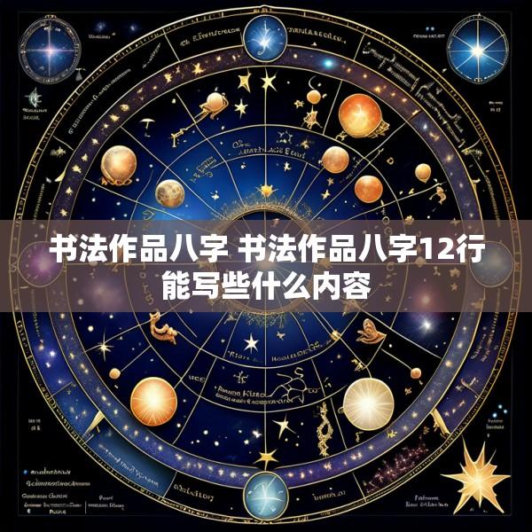书法作品八字 书法作品八字12行能写些什么内容