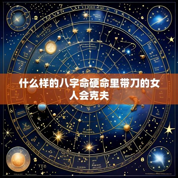 什么样的八字命硬命里带刀的女人会克夫