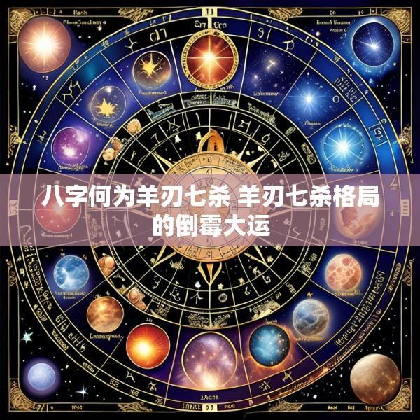 八字何为羊刃七杀 羊刃七杀格局的倒霉大运