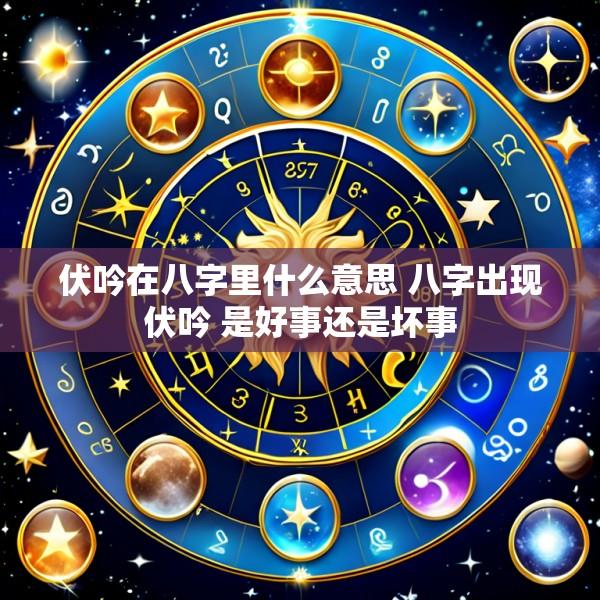 伏吟在八字里什么意思 八字出现伏吟 是好事还是坏事