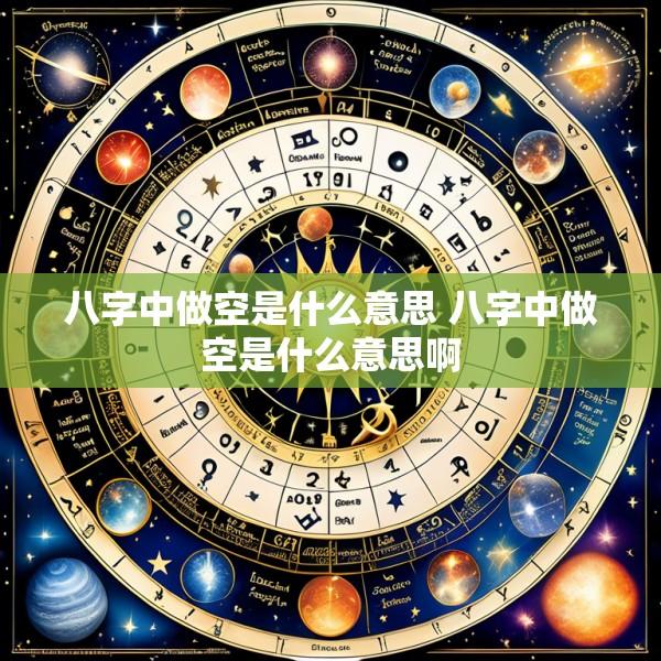 八字中做空是什么意思 八字中做空是什么意思啊