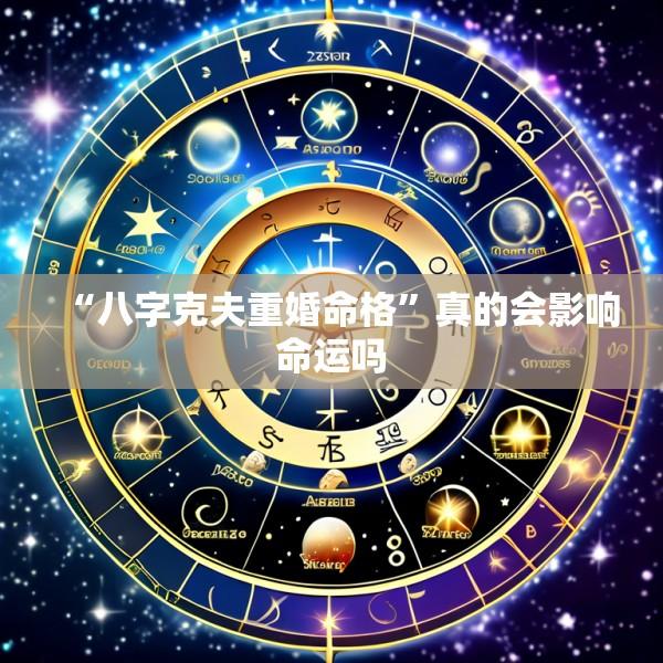 “八字克夫重婚命格”真的会影响命运吗