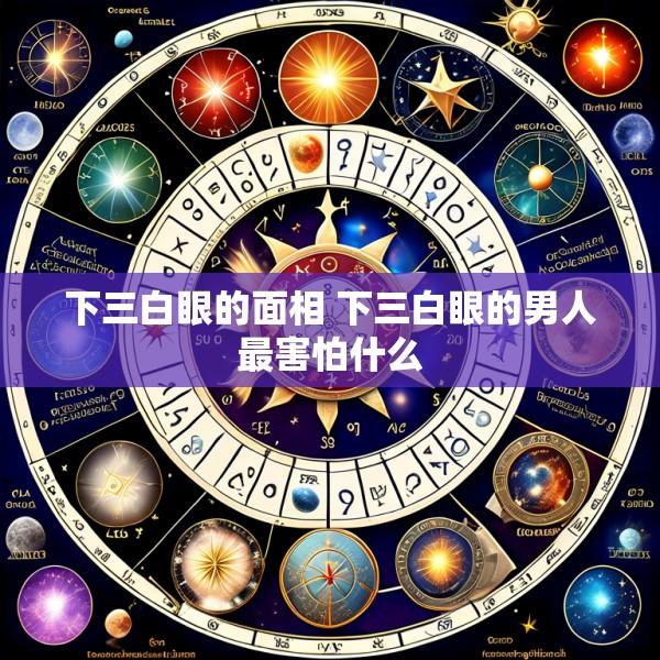 下三白眼的面相 下三白眼的男人最害怕什么