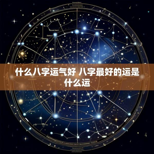 什么八字运气好 八字最好的运是什么运