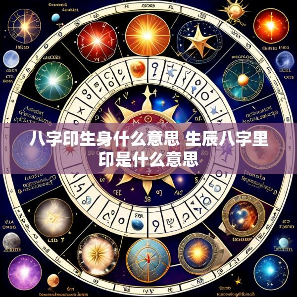 八字印生身什么意思 生辰八字里印是什么意思