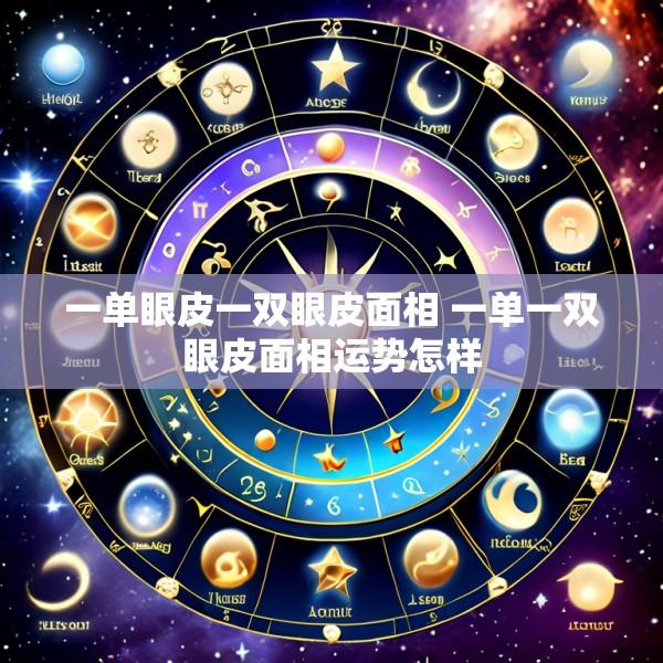 一单眼皮一双眼皮面相 一单一双眼皮面相运势怎样