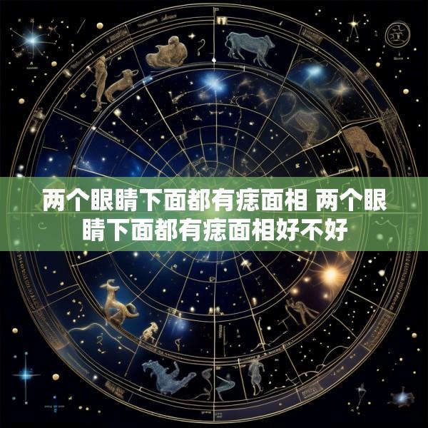 两个眼睛下面都有痣面相 两个眼睛下面都有痣面相好不好