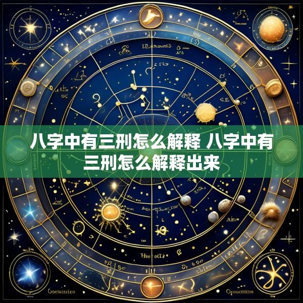八字中有三刑怎么解释 八字中有三刑怎么解释出来