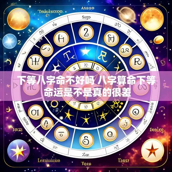 下等八字命不好吗 八字算命下等 命运是不是真的很差