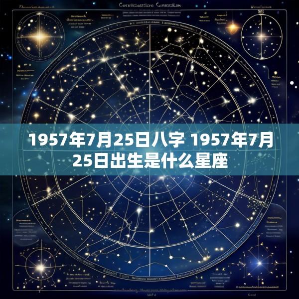 1957年7月25日八字 1957年7月25日出生是什么星座