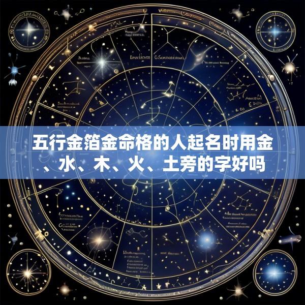 五行金箔金命格的人起名时用金、水、木、火、土旁的字好吗