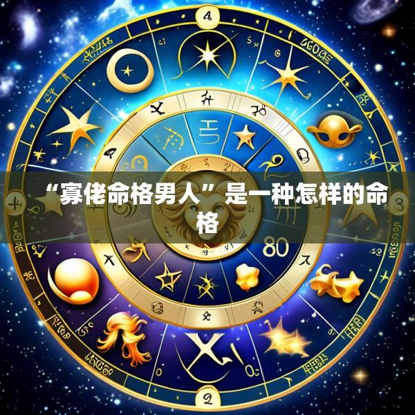 “寡佬命格男人”是一种怎样的命格