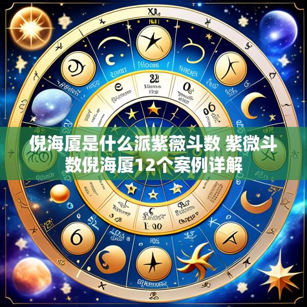 倪海厦是什么派紫薇斗数 紫微斗数倪海厦12个案例详解