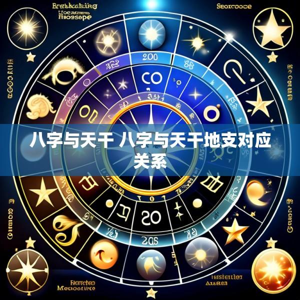 八字与天干 八字与天干地支对应关系