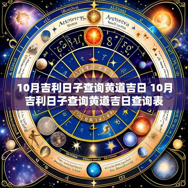 10月吉利日子查询黄道吉日 10月吉利日子查询黄道吉日查询表