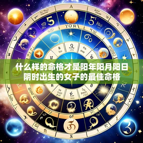 什么样的命格才是阳年阳月阳日阴时出生的女子的最佳命格