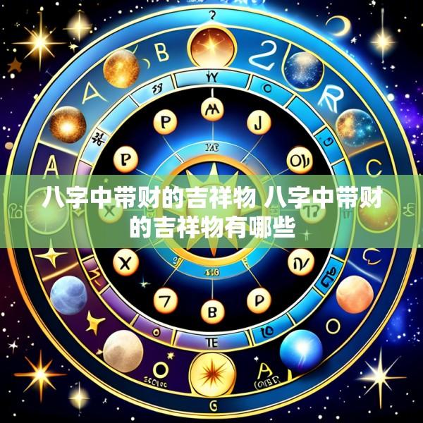 八字中带财的吉祥物 八字中带财的吉祥物有哪些