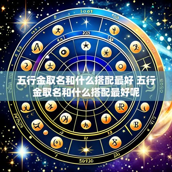五行金取名和什么搭配最好 五行金取名和什么搭配最好呢