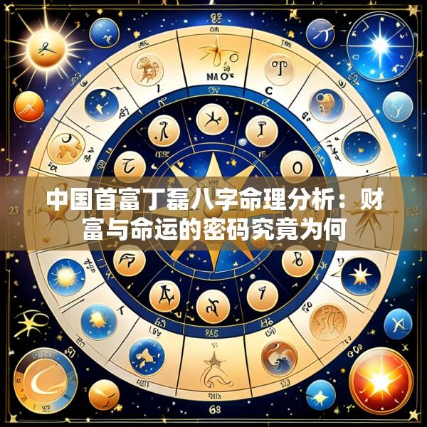 中国首富丁磊八字命理分析：财富与命运的密码究竟为何