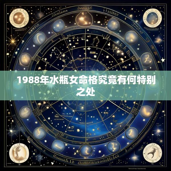 1988年水瓶女命格究竟有何特别之处