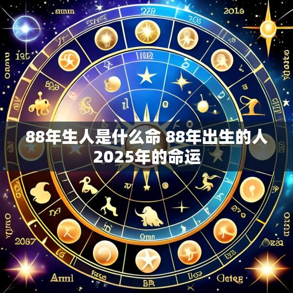 88年生人是什么命 88年出生的人2025年的命运