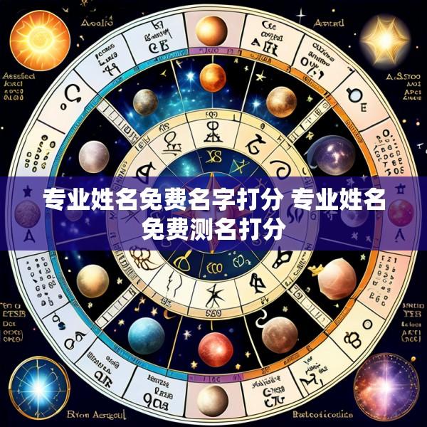 专业姓名免费名字打分 专业姓名免费测名打分