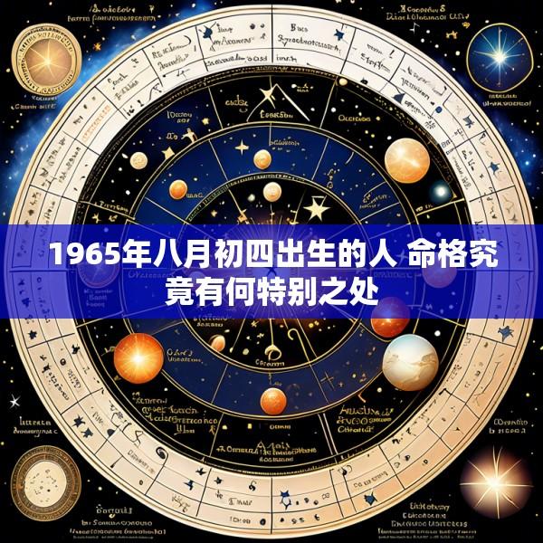 1965年八月初四出生的人 命格究竟有何特别之处
