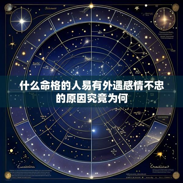 什么命格的人易有外遇感情不忠的原因究竟为何