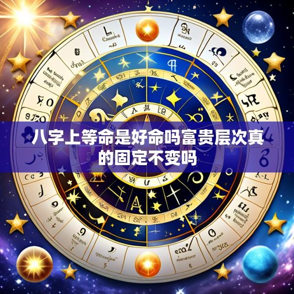 八字上等命是好命吗富贵层次真的固定不变吗