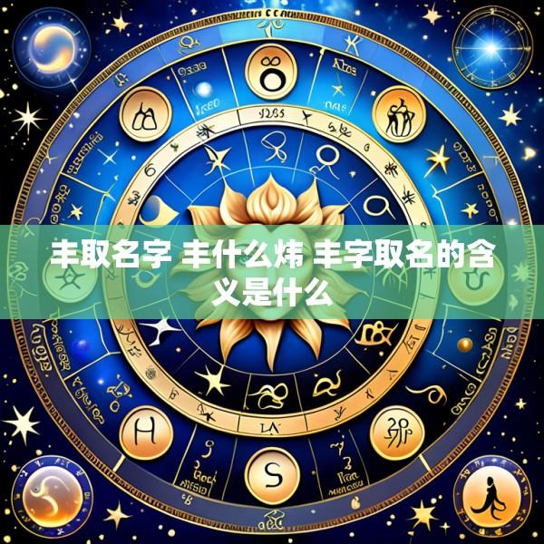 丰取名字 丰什么炜 丰字取名的含义是什么