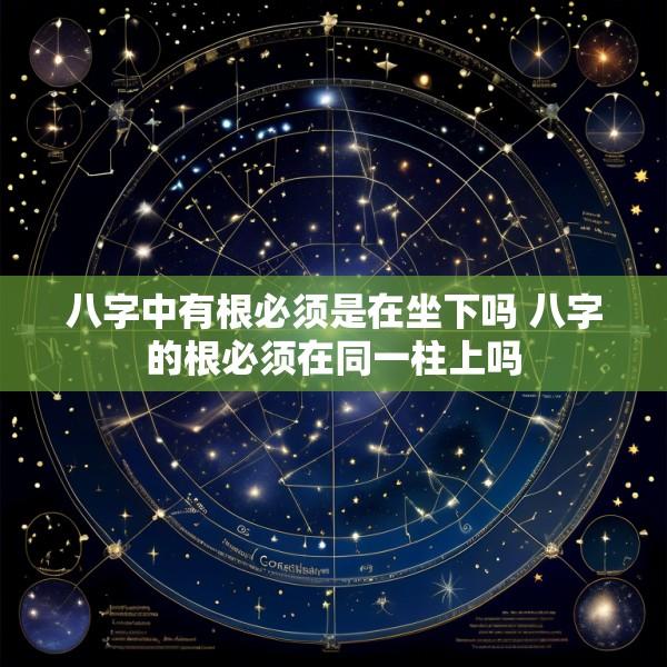 八字中有根必须是在坐下吗 八字的根必须在同一柱上吗