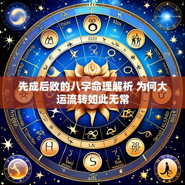 先成后败的八字命理解析 为何大运流转如此无常