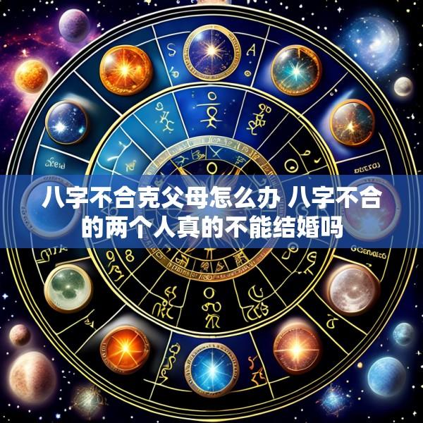 八字不合克父母怎么办 八字不合的两个人真的不能结婚吗