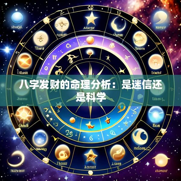 八字发财的命理分析：是迷信还是科学