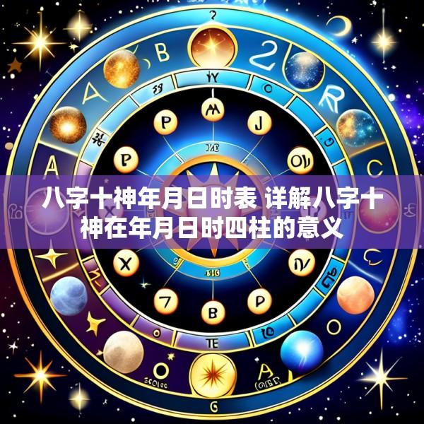 八字十神年月日时表 详解八字十神在年月日时四柱的意义