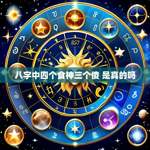 八字中四个食神三个傻 是真的吗