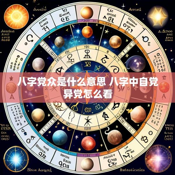 八字党众是什么意思 八字中自党异党怎么看