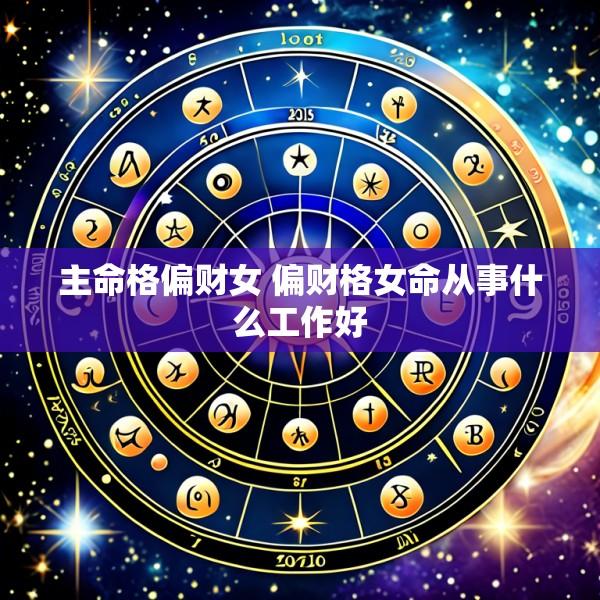 主命格偏财女 偏财格女命从事什么工作好