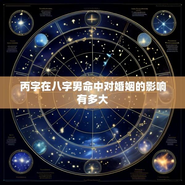 丙字在八字男命中对婚姻的影响有多大