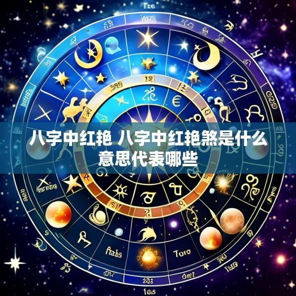 八字中红艳 八字中红艳煞是什么意思代表哪些