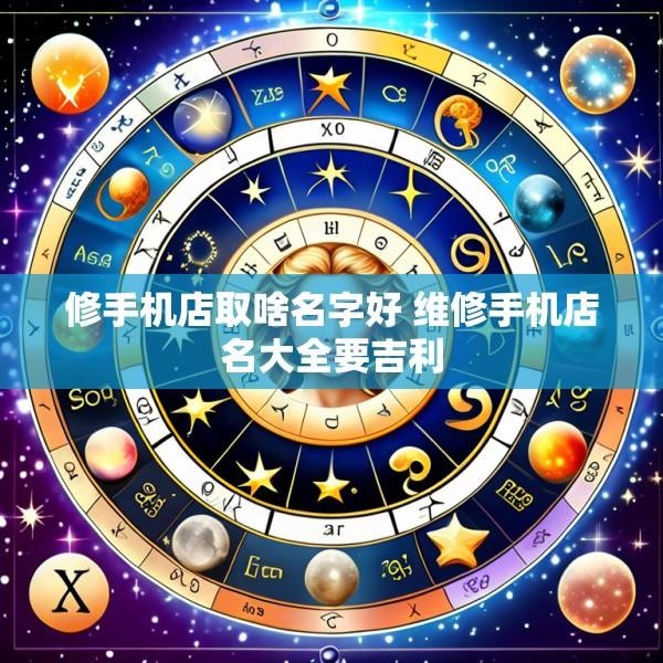 修手机店取啥名字好 维修手机店名大全要吉利