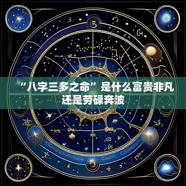 “八字三多之命”是什么富贵非凡还是劳碌奔波
