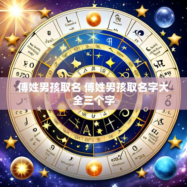 傅姓男孩取名 傅姓男孩取名字大全三个字