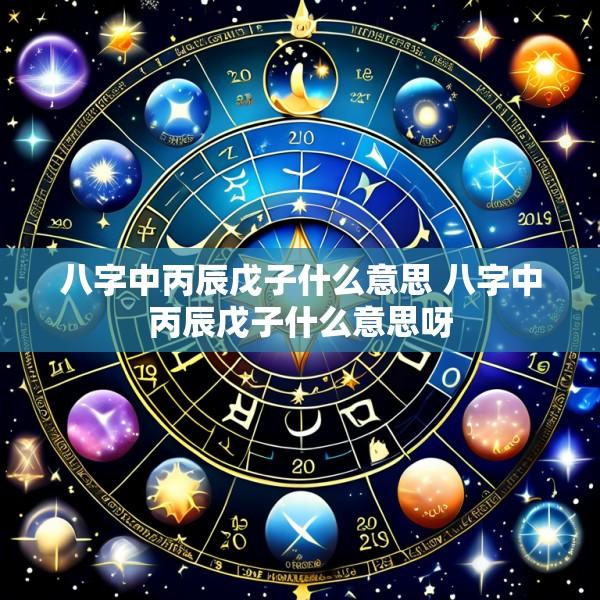 八字中丙辰戊子什么意思 八字中丙辰戊子什么意思呀