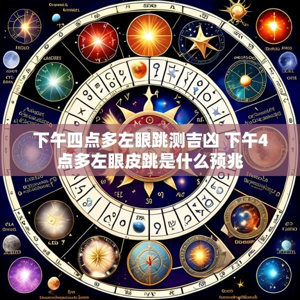 下午四点多左眼跳测吉凶 下午4点多左眼皮跳是什么预兆