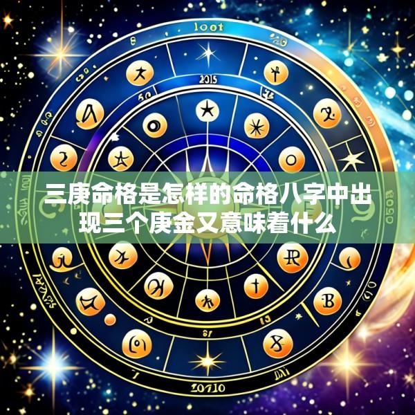 三庚命格是怎样的命格八字中出现三个庚金又意味着什么