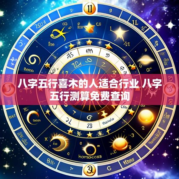 八字五行喜木的人适合行业 八字五行测算免费查询